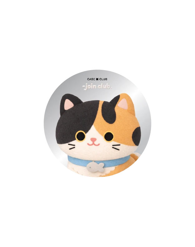mirror popgrip join the club heartful calico cat