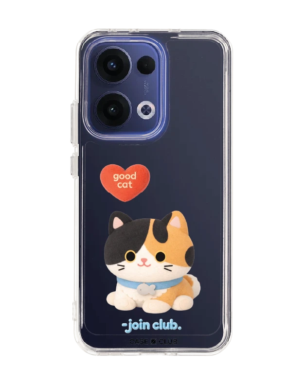 oppo reno 13 clear case join the club heartful calico cat