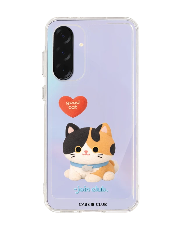 samsung galaxy a36 clear case join the club heartful calico cat