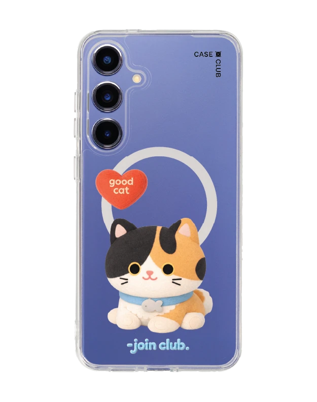 samsung galaxy s25 plus clear magsafe join the club heartful calico cat