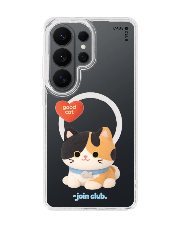 samsung galaxy s26 ultra clear magsafe join the club heartful calico cat