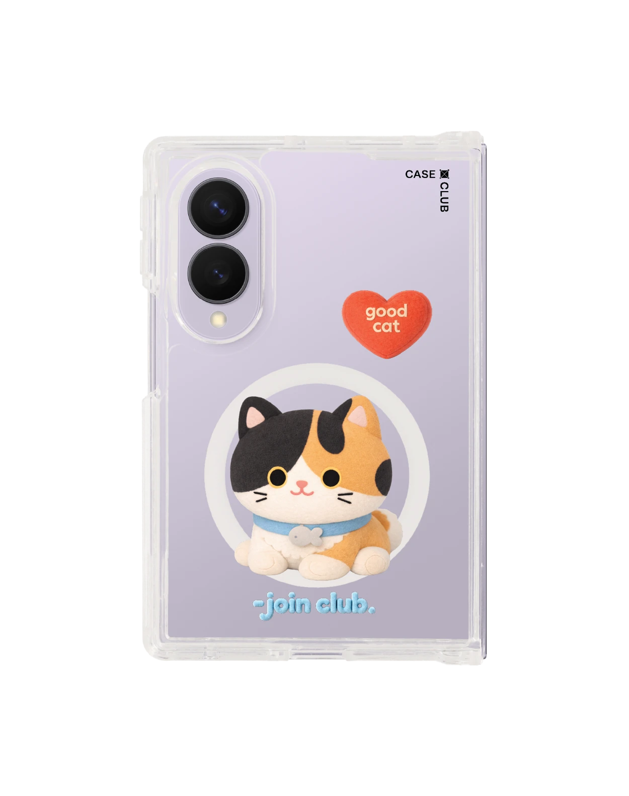 เคสใส samsung galaxy z fold 8 magsafe jtc heartful แมวสามสี