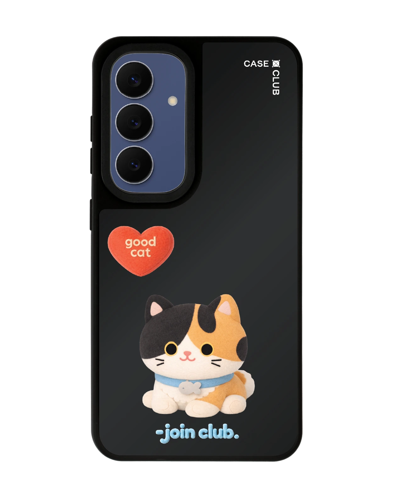 samsung s24 matte black mirror magsafe join the club heartful calico cat