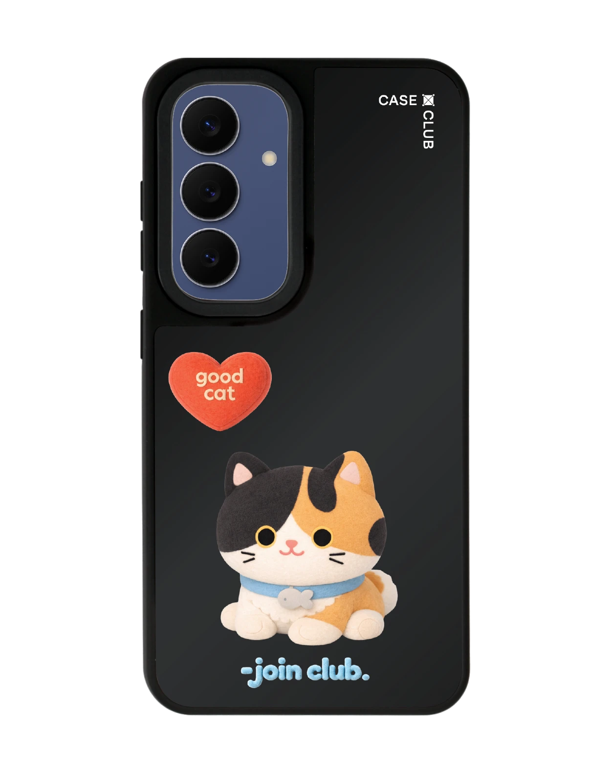 samsung s25 matte black mirror magsafe join the club heartful calico cat