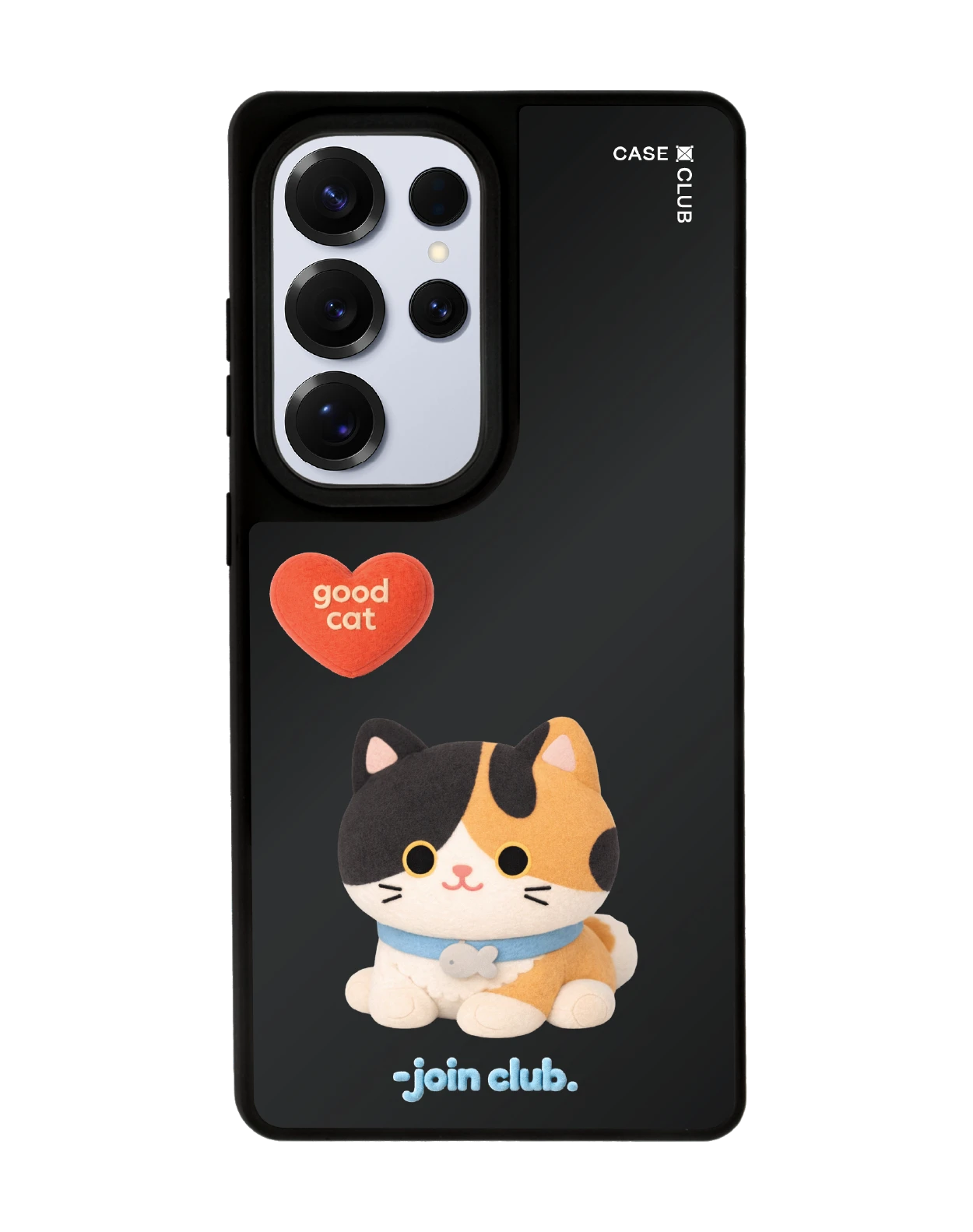 samsung s25 ultra matte black mirror magsafe join the club heartful calico cat