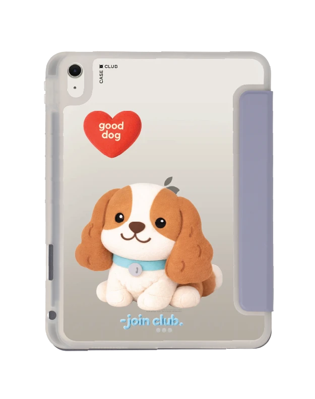 เคสใส ipad air4/5/6/7 11" 2025 (m2/m3) สีม่วง join the club heartful คาวาเลียร์ คิง ชาลส์ สแปเนียล