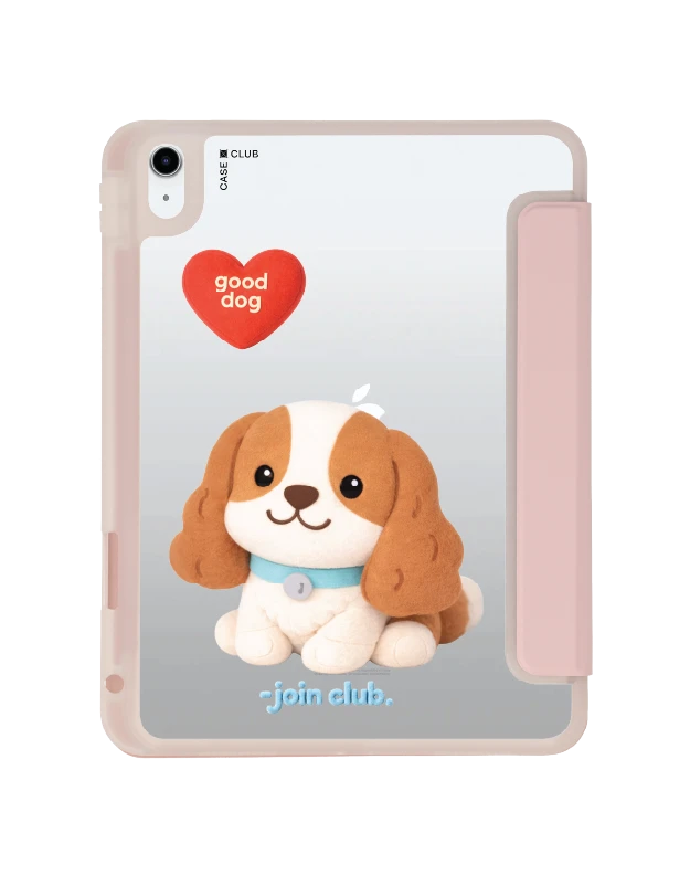 เคสใส ipad gen 10th/11th 2025 สีชมพู join the club heartful คาวาเลียร์ คิง ชาลส์ สแปเนียล