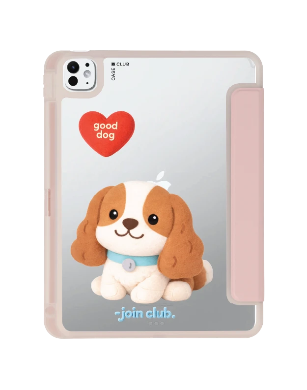 ipad pro 11" (2024) clear pink join the club heartful cavalier