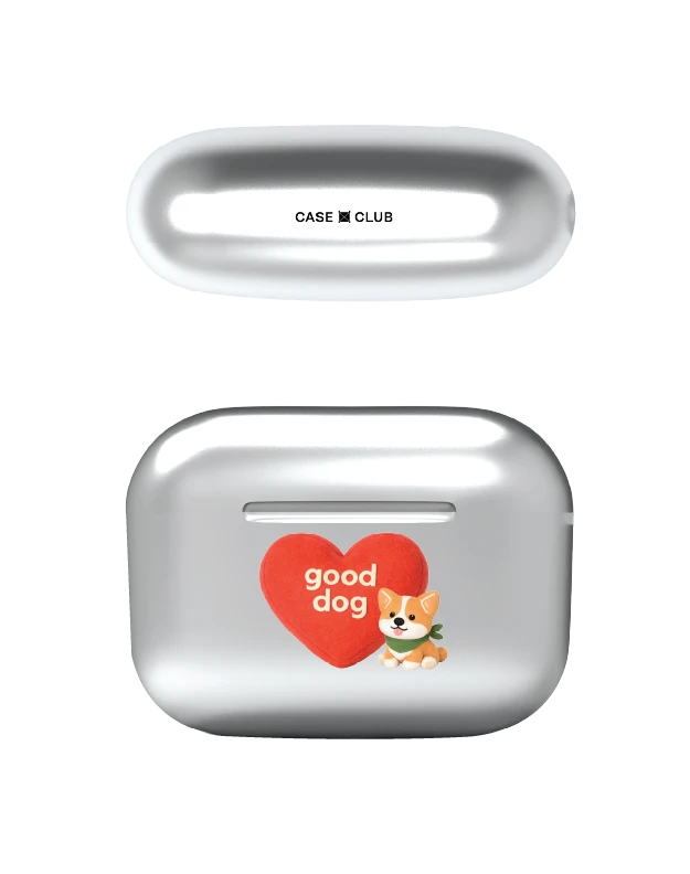 airpods pro 2 silver case join the club heartful corgi