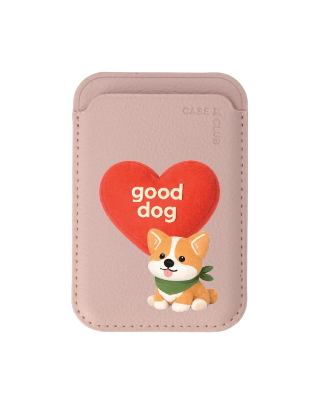 baby pink wallet magsafe join the club heartful corgi