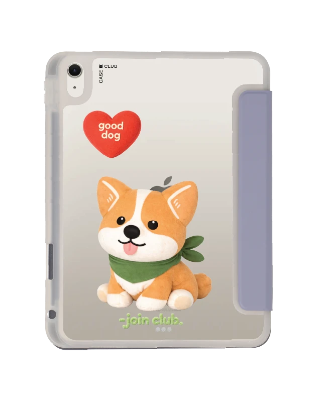 เคสใส ipad air4/5/6/7 11" 2025 (m2/m3) สีม่วง join the club heartful คอร์กี้