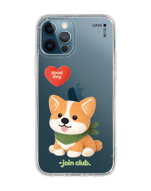 เคสใส iphone 12/12 pro join the club heartful คอร์กี้