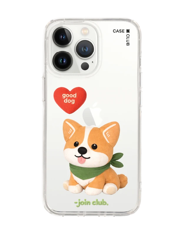 เคสใส iphone 13 pro join the club heartful คอร์กี้