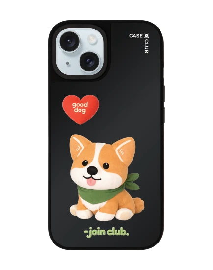 เคสกระจก iphone 15 matte magsafe join the club heartful คอร์กี้