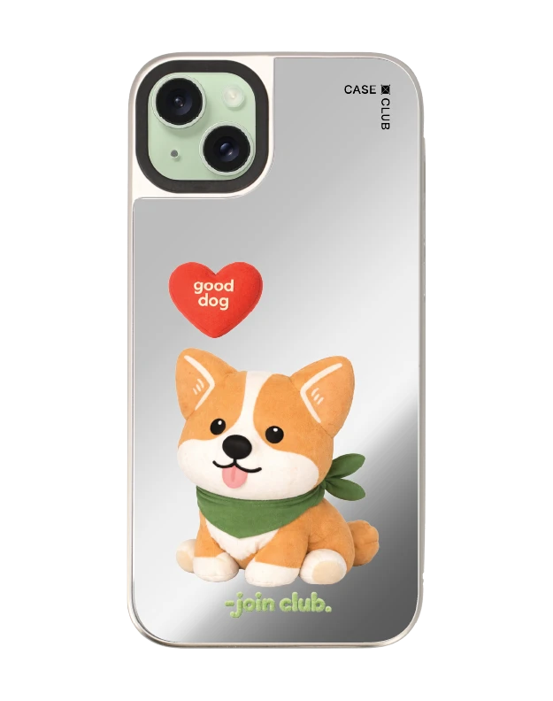 iphone 15 plus mirror magsafe join the club heartful corgi
