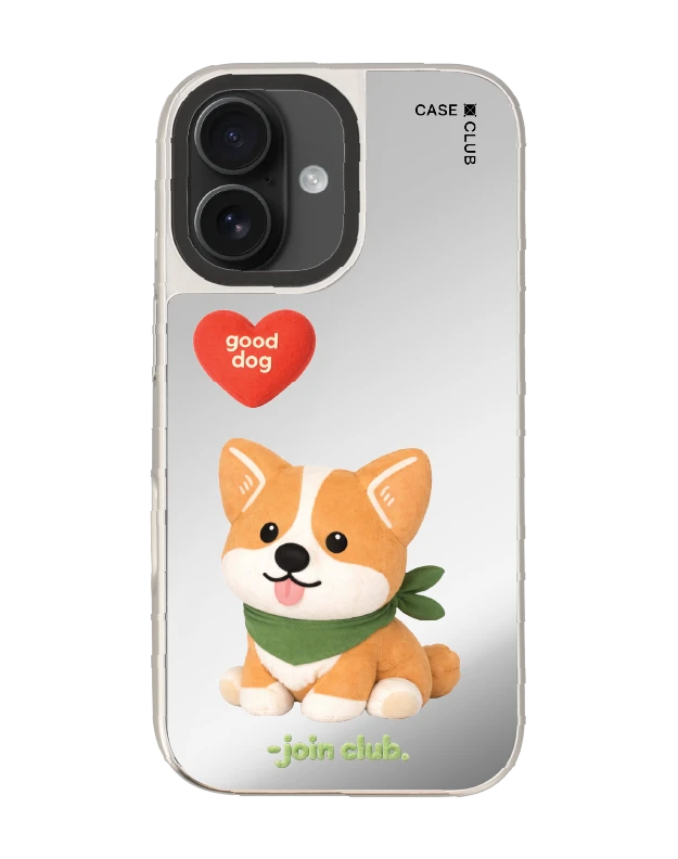 iphone 16 mirror case magsafe join the club heartful corgi