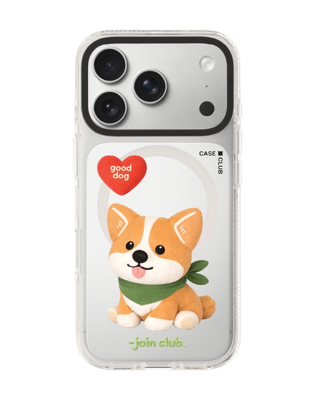 iphone 17 pro clear case magsafe shield join the club heartful corgi