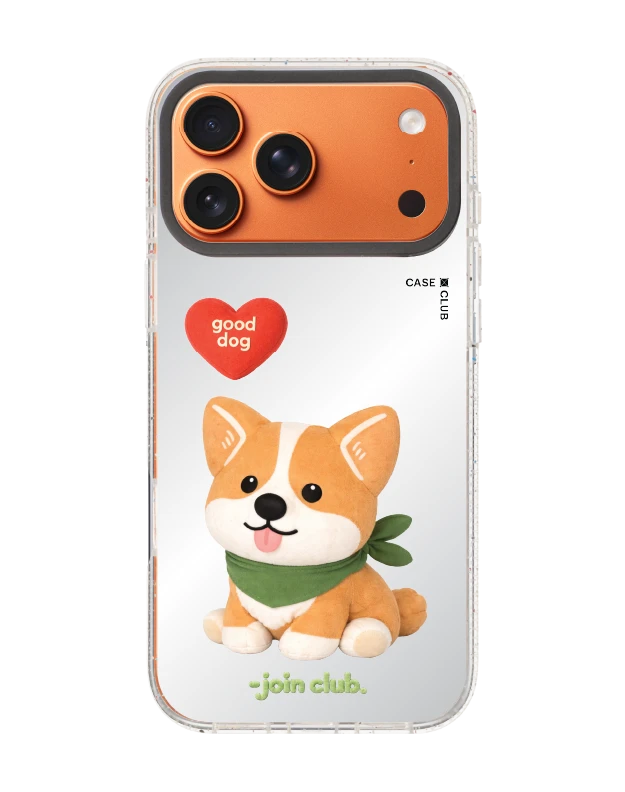 iphone 17 pro max clear mirror magsafe join the club heartful corgi