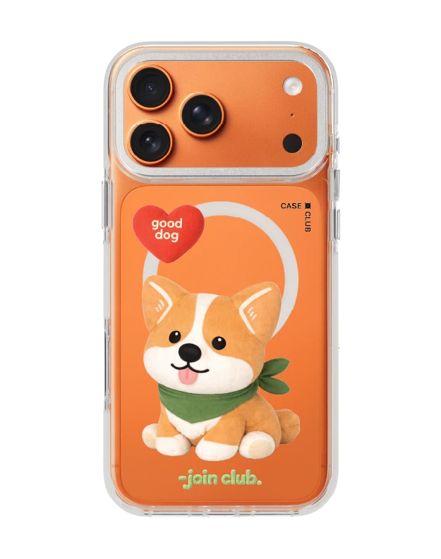 เคสใส iphone 17 pro max magsafe สีขาว join the club heartful คอร์กี้