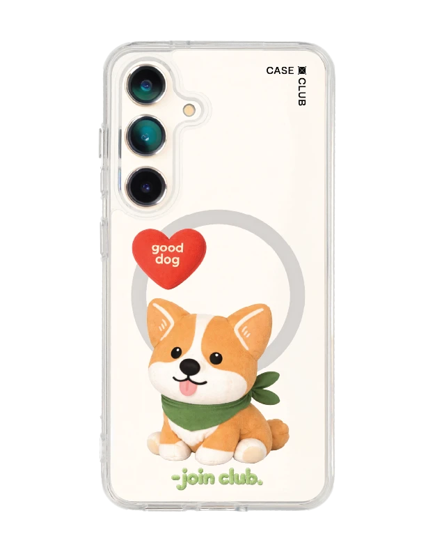 samsung galaxy s25 clear magsafe join the club heartful corgi