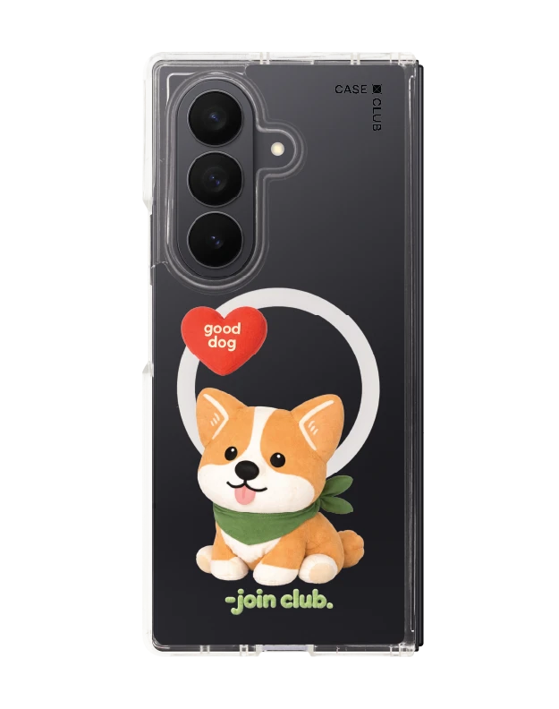 samsung galaxy z fold 7 clear magsafe join the club heartful corgi