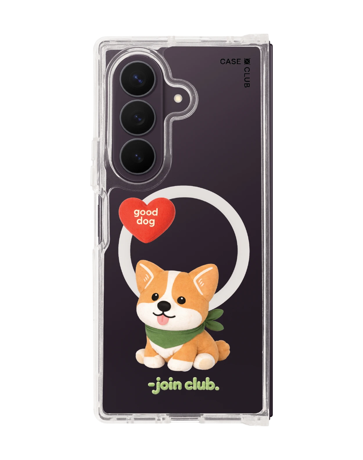 เคสใส samsung galaxy z fold 8 ultra magsafe jtc heartful คอร์กี้
