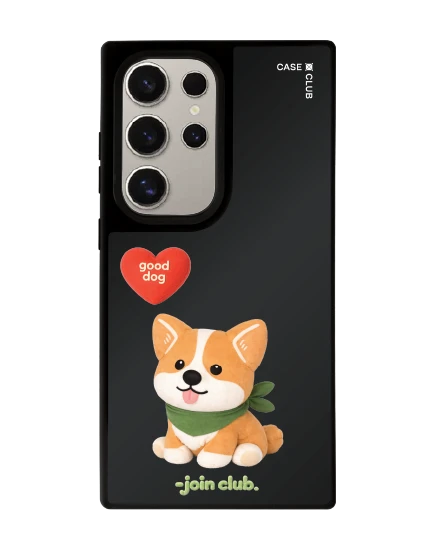 เคสกระจกดำ samsung s24 ultra matte magsafe join the club heartful คอร์กี้