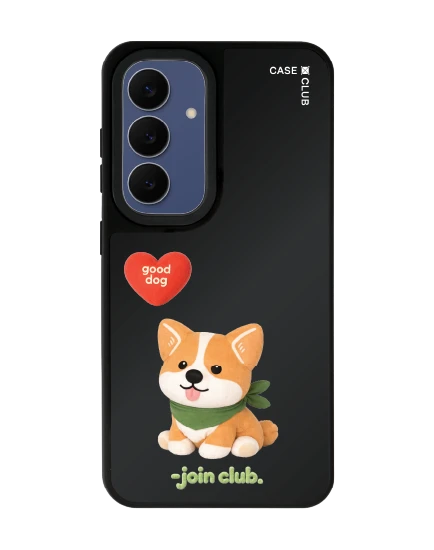 samsung s25 matte black mirror magsafe join the club heartful corgi