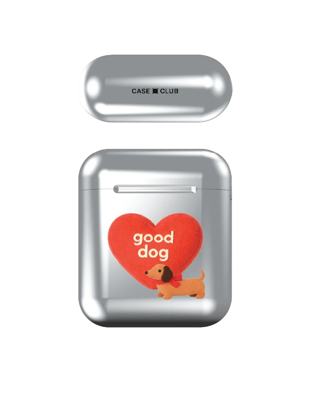 airpods (1/2 gen) silver case join the club heartful dachshund