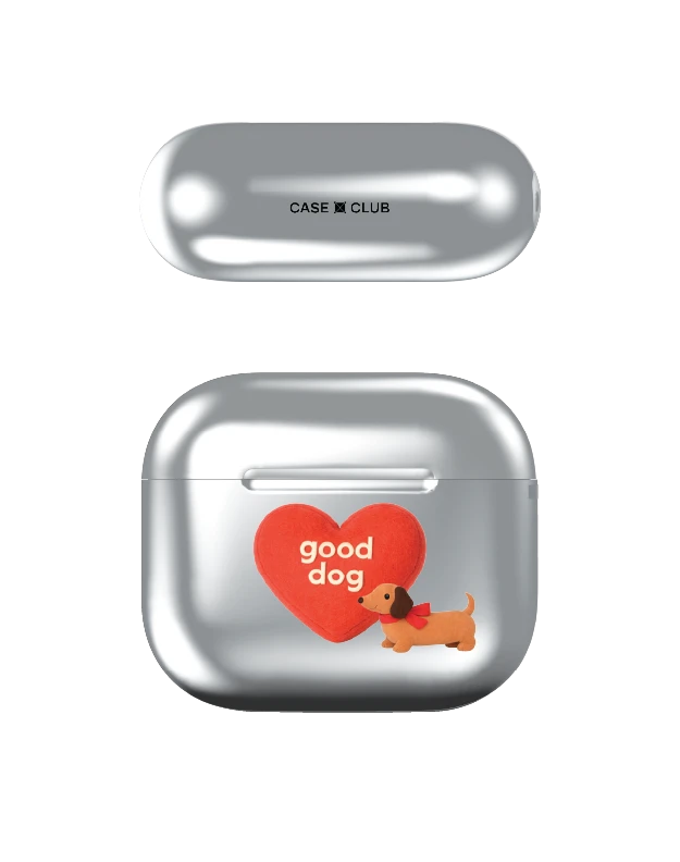 airpods (3 gen) silver case join the club heartful dachshund