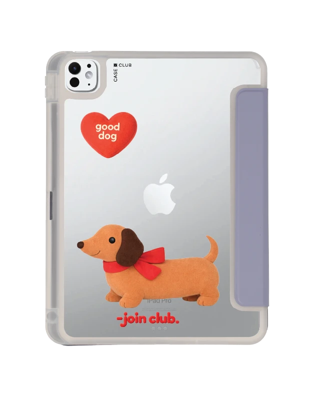 ipad pro 11" (2024) clear purple join the club heartful dachshund