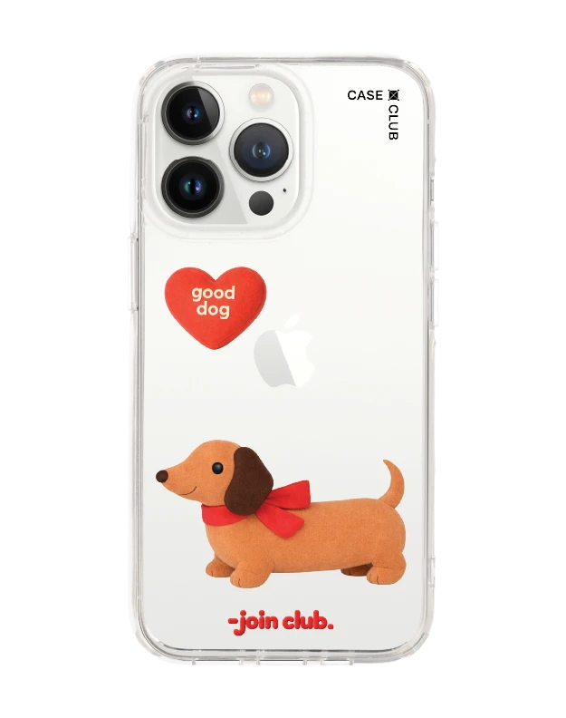 iphone 13 pro clear case join the club heartful dachshund