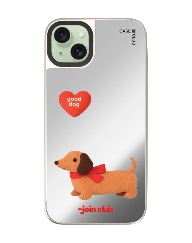 iphone 15 plus mirror magsafe join the club heartful dachshund