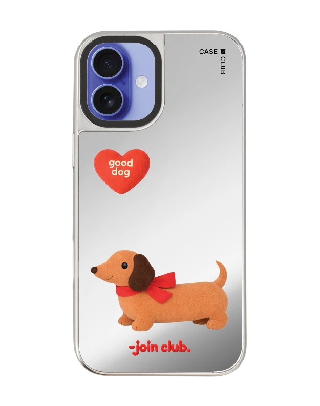 iphone 16 plus mirror case magsafe join the club heartful dachshund