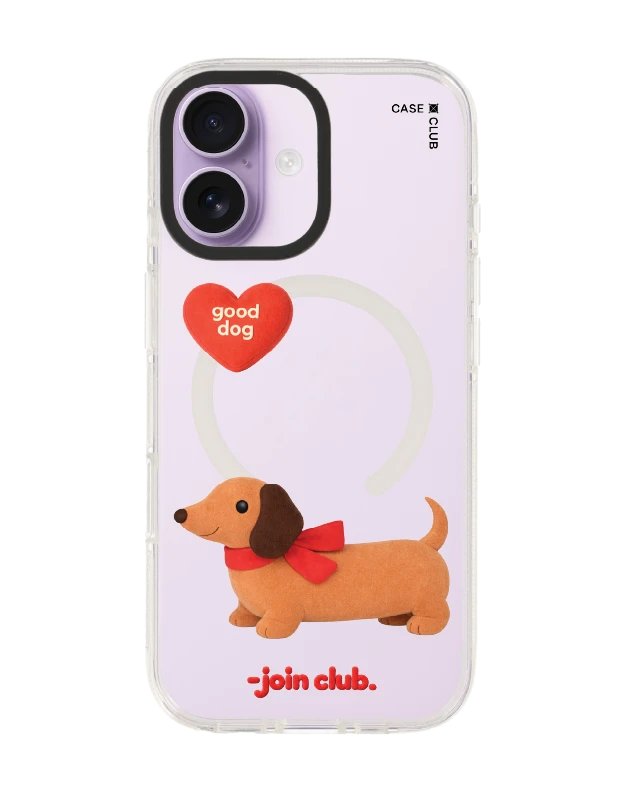 iphone 17 clear case magsafe shield join the club heartful dachshund
