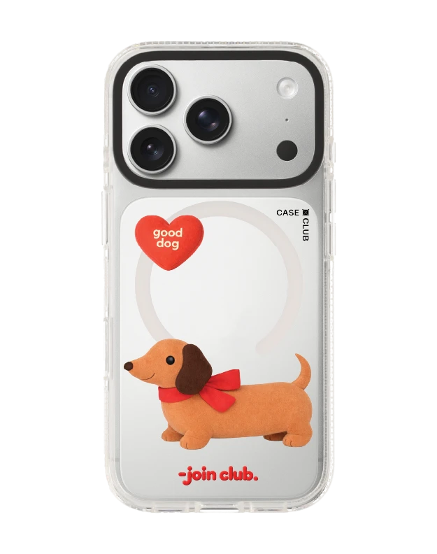iphone 17 pro clear case magsafe shield join the club heartful dachshund