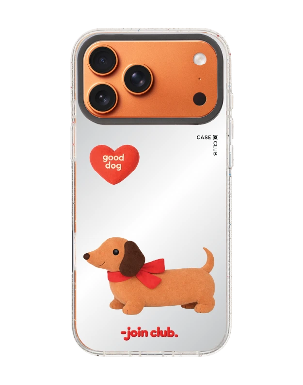 iphone 17 pro max clear mirror magsafe join the club heartful dachshund
