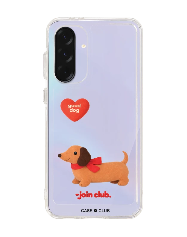 samsung galaxy a36 clear case join the club heartful dachshund