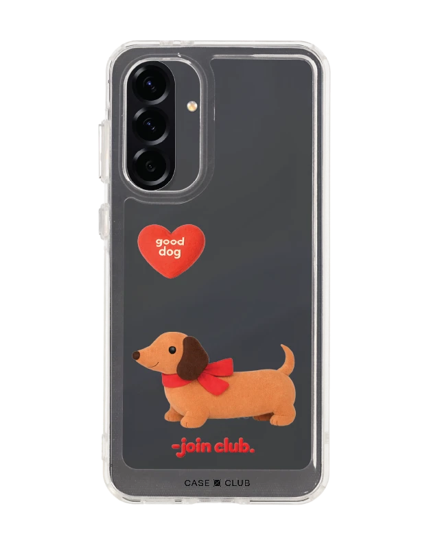 samsung galaxy a56 clear case join the club heartful dachshund