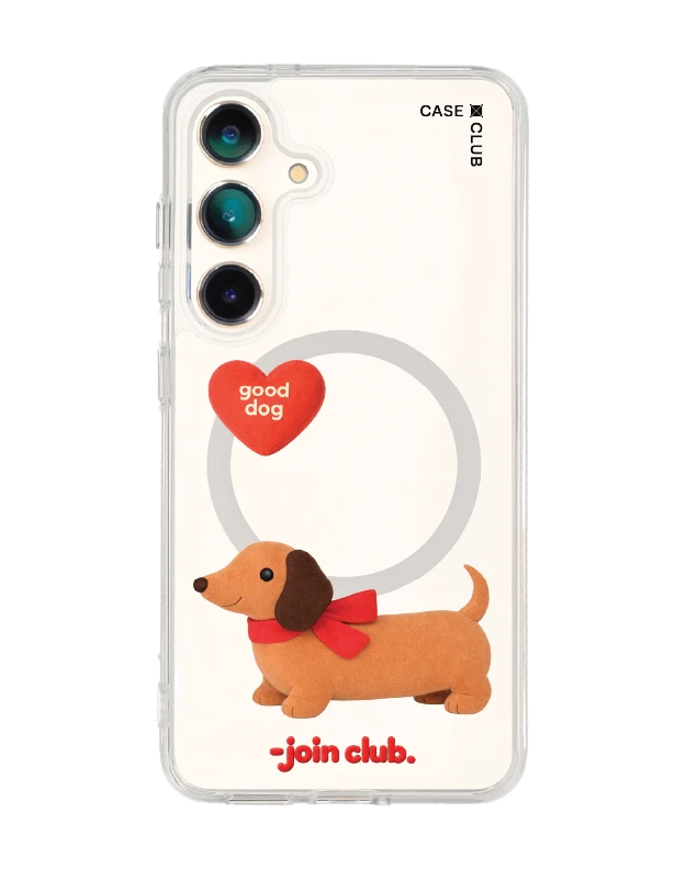samsung galaxy s25 clear magsafe join the club heartful dachshund