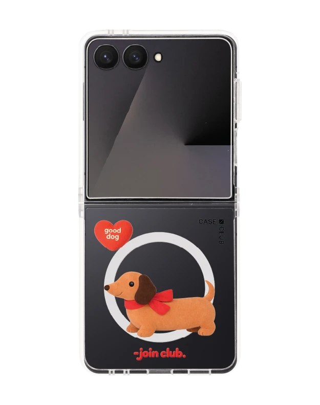 samsung galaxy z flip 7 clear magsafe join the club heartful dachshund