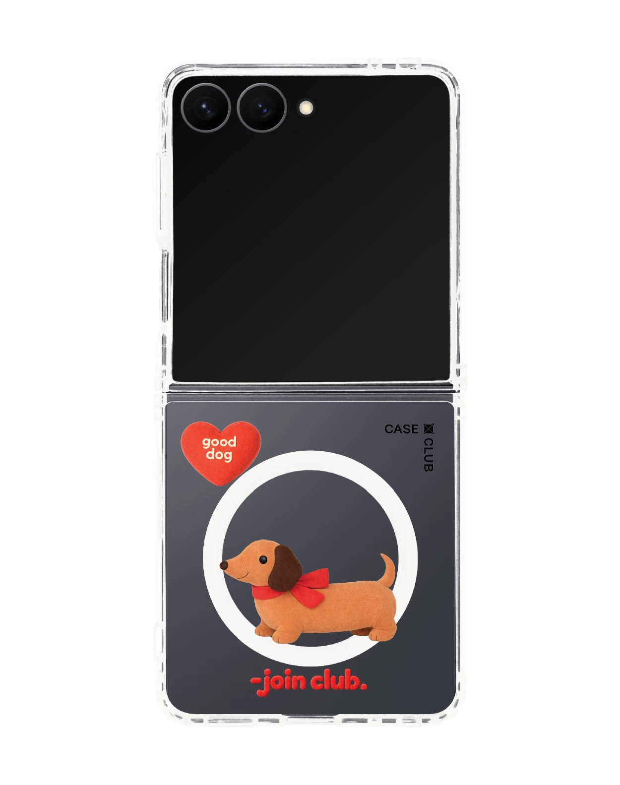 samsung galaxy z flip 8 clear magsafe join the club heartful dachshund