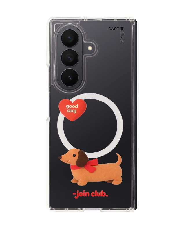 samsung galaxy z fold 7 clear magsafe join the club heartful dachshund