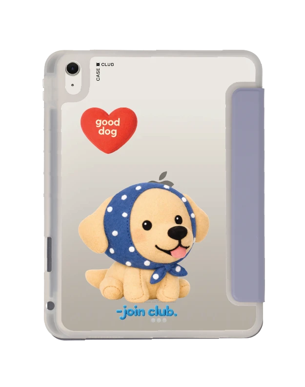 เคสใส ipad air4/5/6/7 11" 2025 (m2/m3) สีม่วง join the club heartful โกลเด้นลาบราดอร์ รีทริฟเวอร์