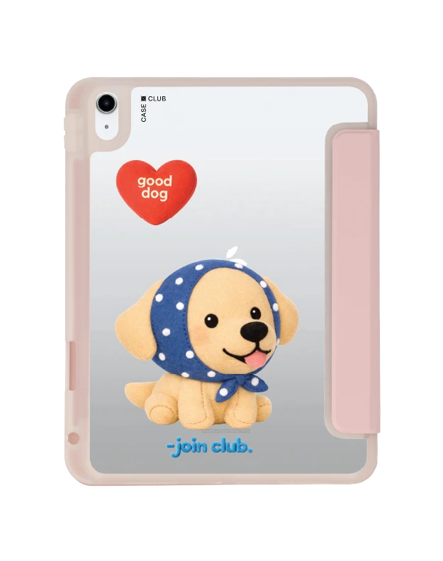 เคสใส ipad gen 10th/11th 2025 สีชมพู join the club heartful โกลเด้นลาบราดอร์ รีทริฟเวอร์