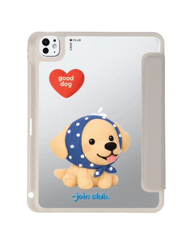 ipad pro 11" (2024) clear grey join the club heartful golden labrador retriever