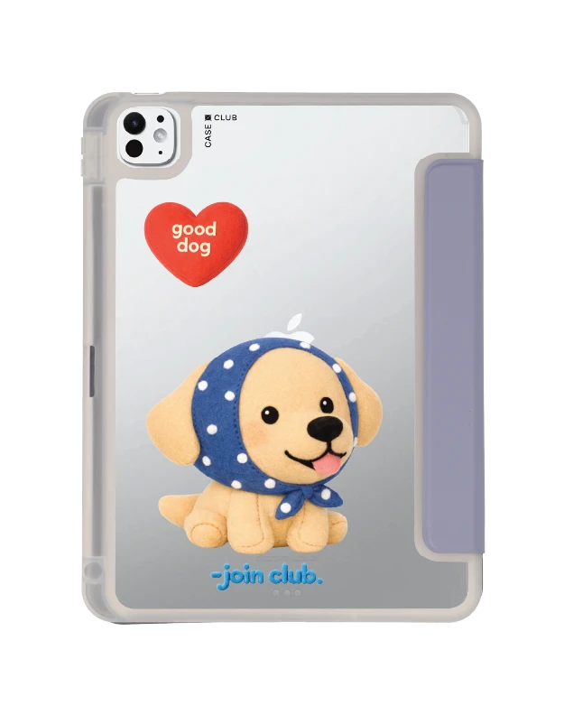 ipad pro 11" (2024) clear purple join the club heartful golden labrador retriever