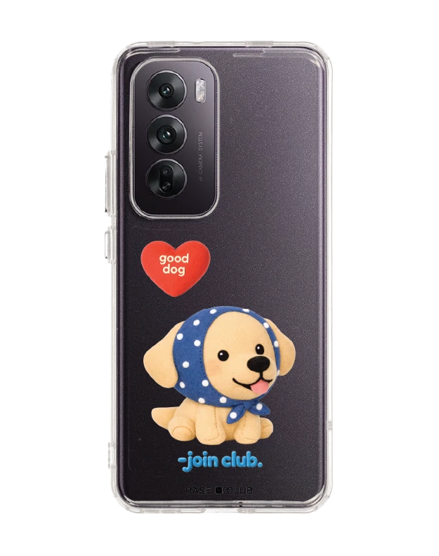 oppo reno 12 clear case join the club heartful golden labrador retriever