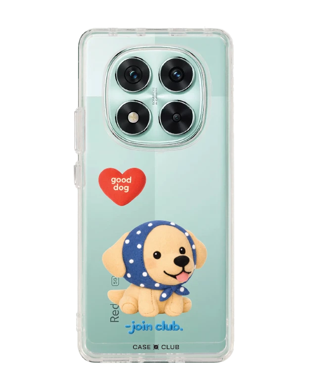 redmi note 14 pro clear case join the club heartful golden labrador retriever