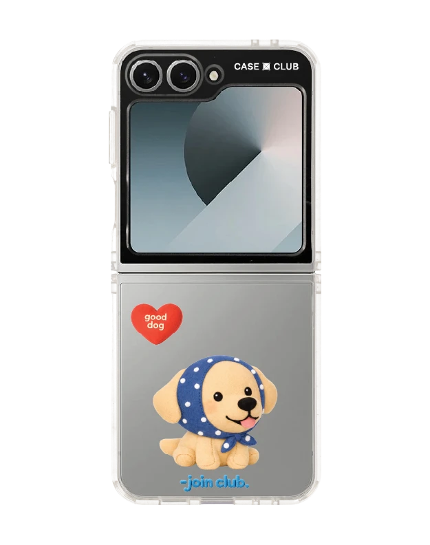 samsung galaxy z flip 6 clear case join the club heartful golden labrador retriever
